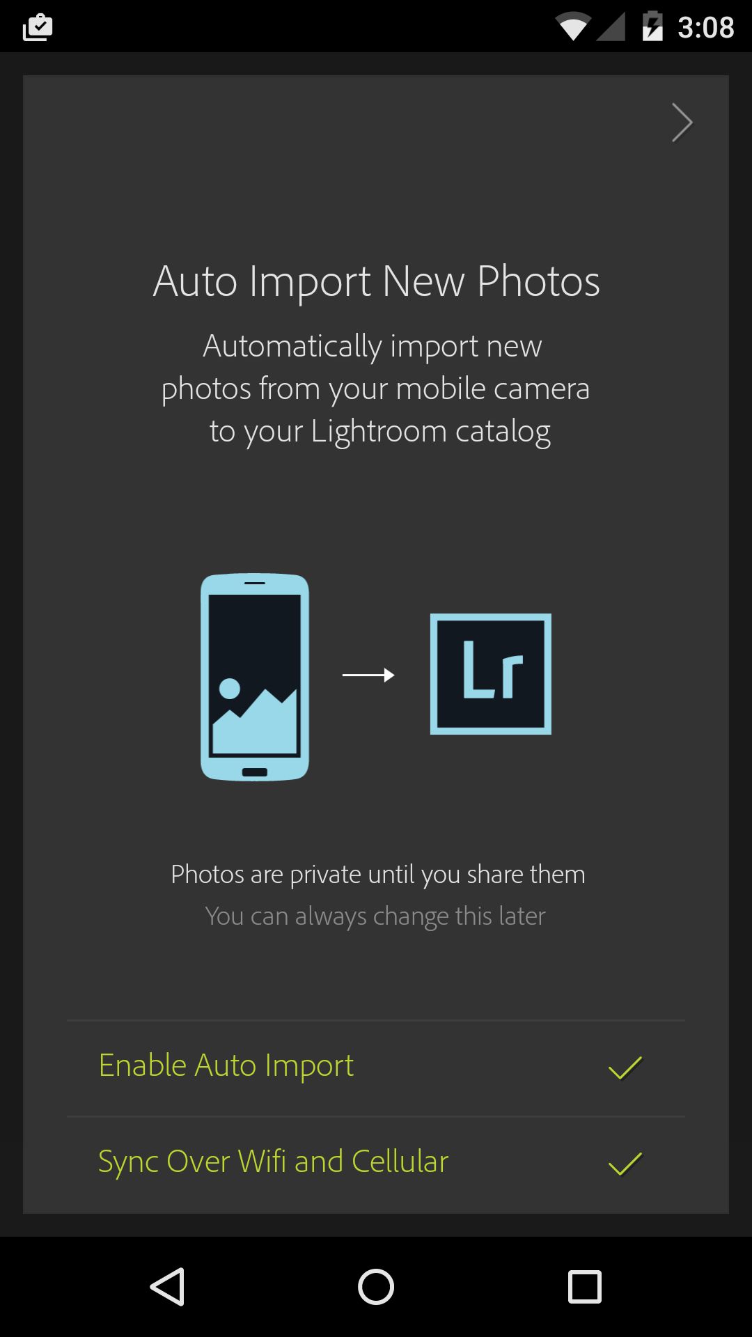 Adobe Lightroom Android app