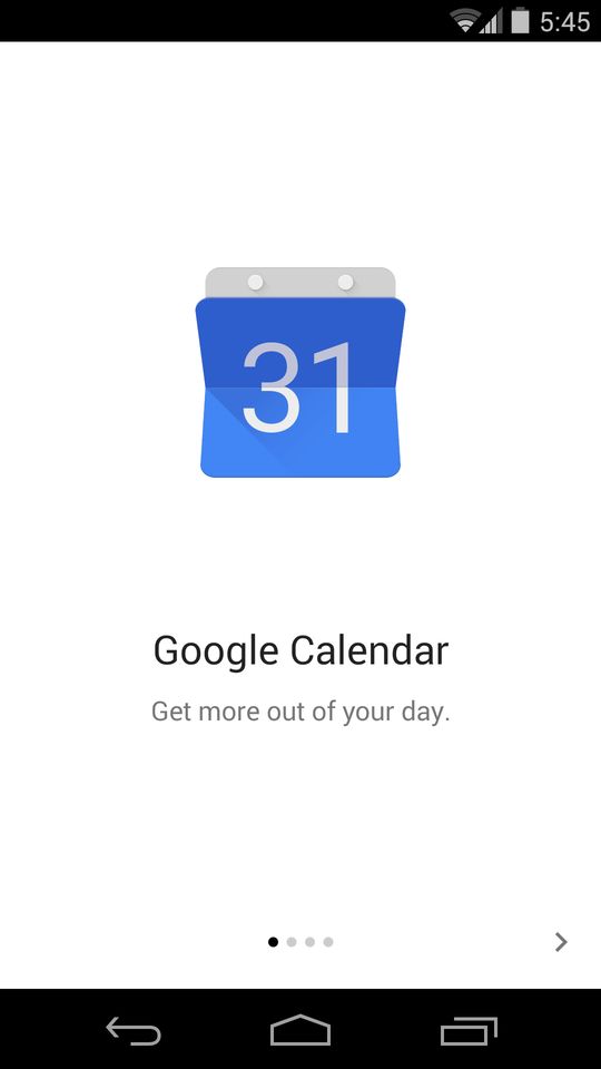 Google Calendar 5.0 Material Design