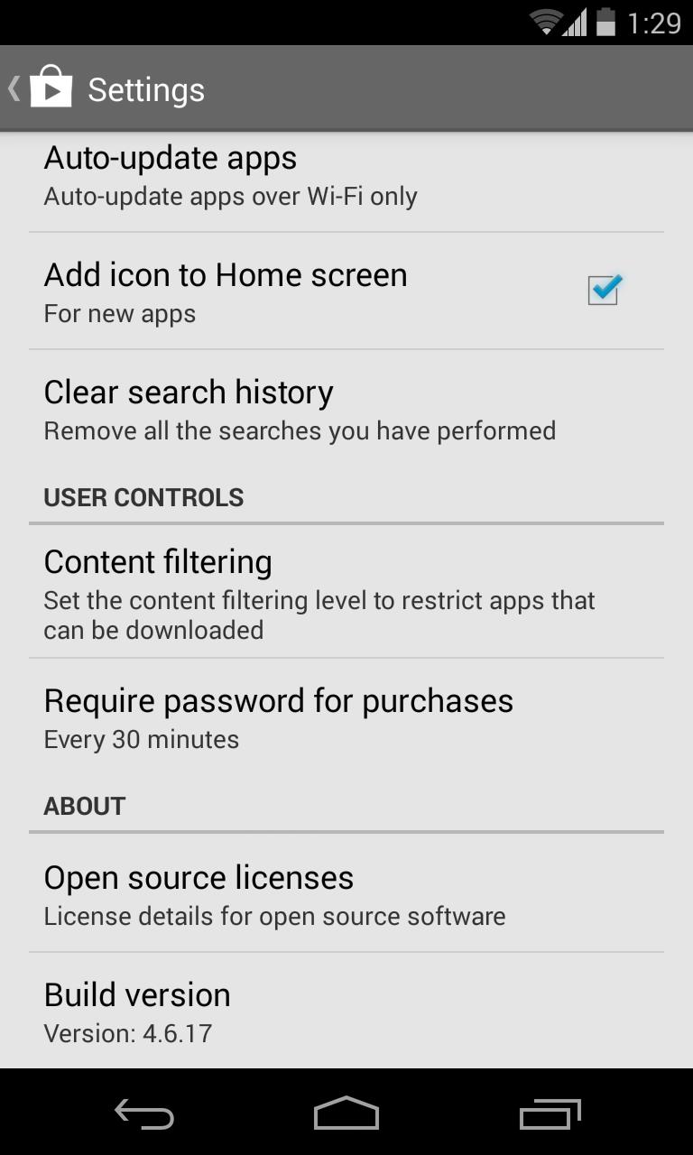 Google Play Permissions