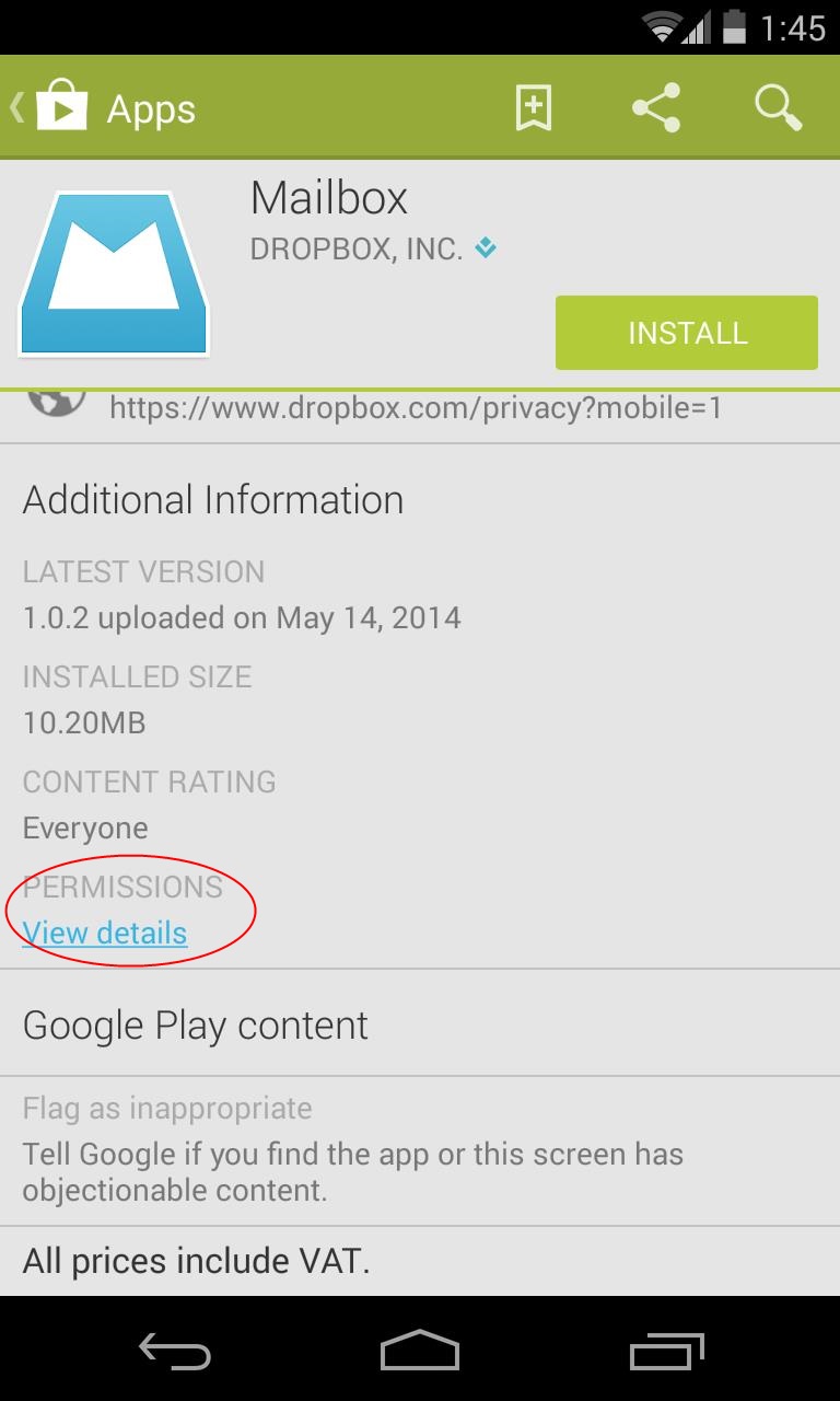 Google Play Permissions