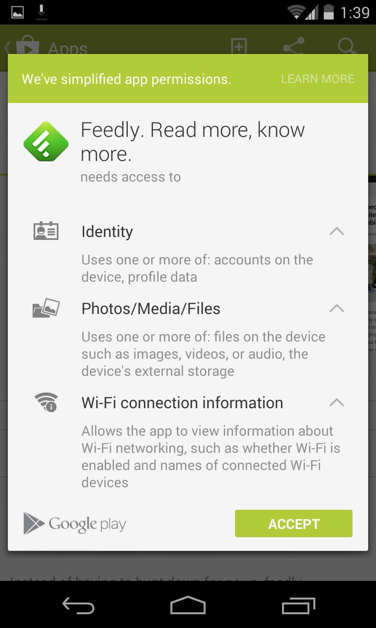 Google Play Permissions