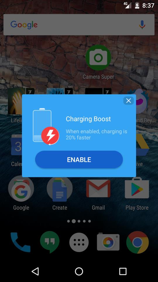 ES File Explorer Charge booster