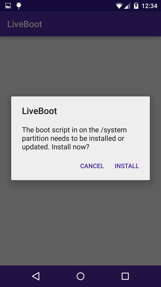 LiveBoot Chainfire Android app