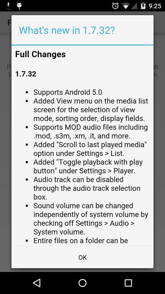 Android 5.0 Lollipop MX Player