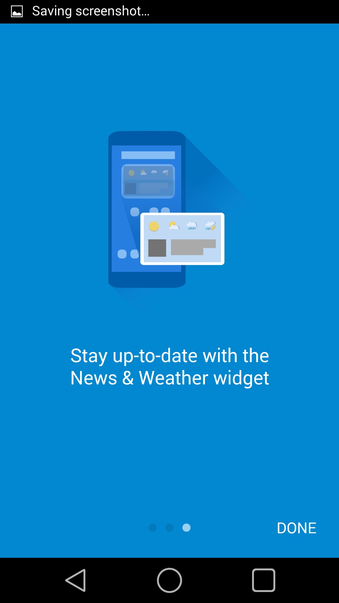 Google News and Weather android app