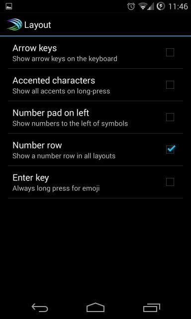 SwiftKey Number Row