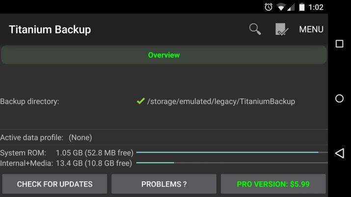 Titanium Backup Android app