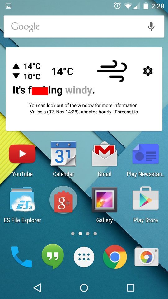 rude Android Weather apps