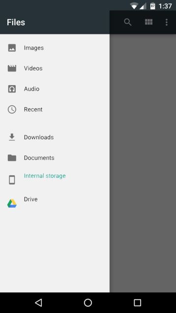Android N File Manager