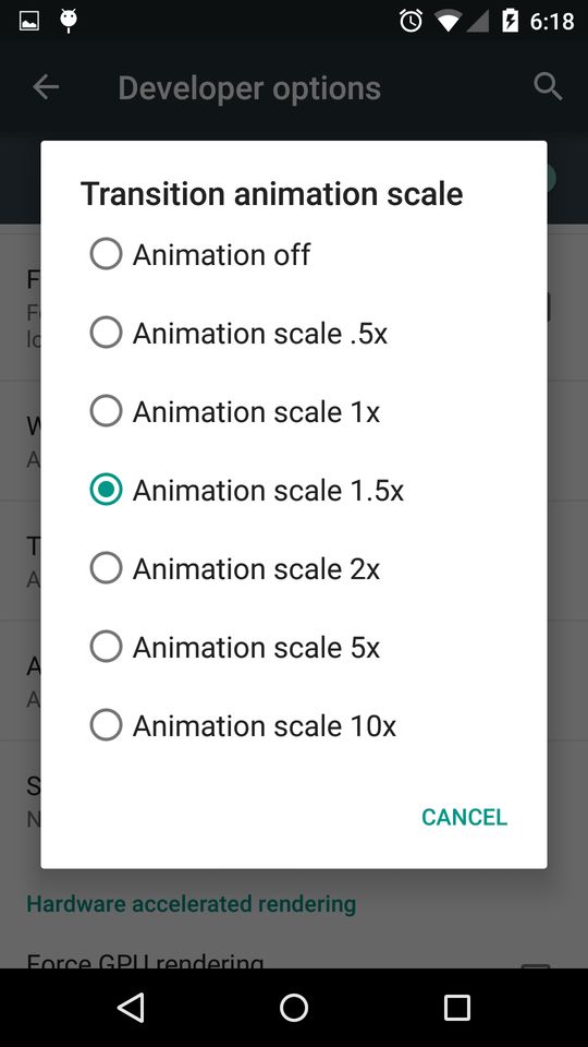 Android Developer Settings