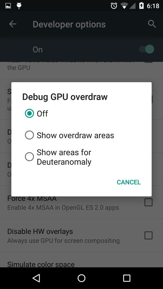 Android Developer Settings