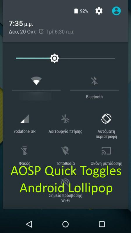 quick toggles android lollipop