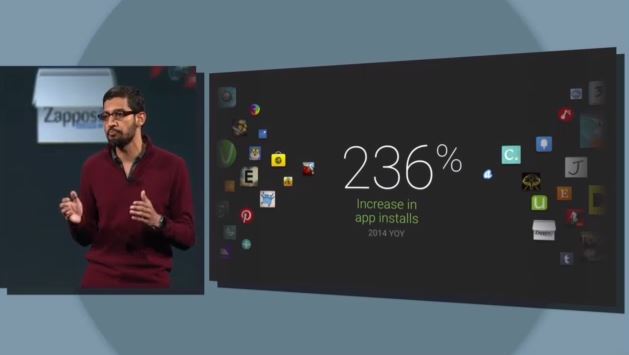 Google I/O app installs statistics