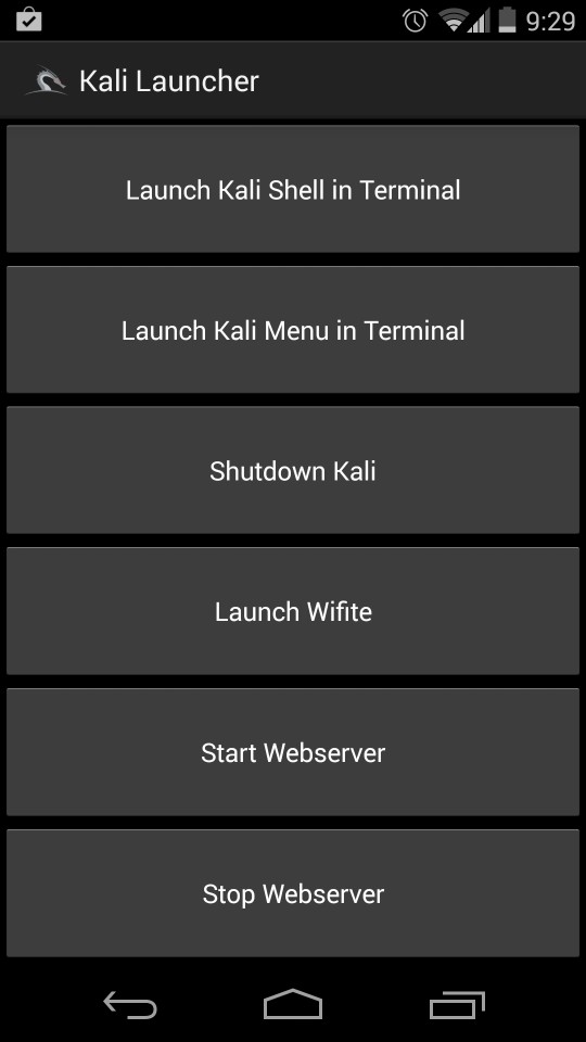 Kali Nethunter Launcher