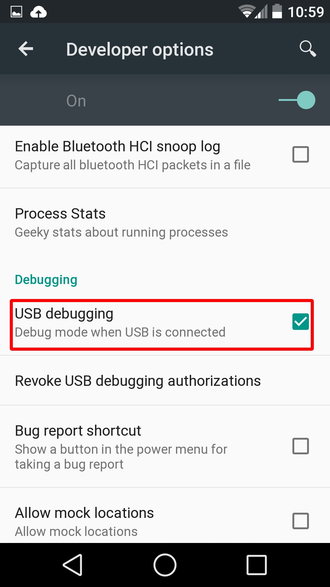 Android Enable Usb Debugging
