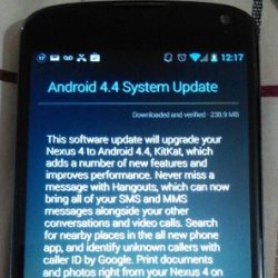 Nexus 4 Android 4.4 Update OTA