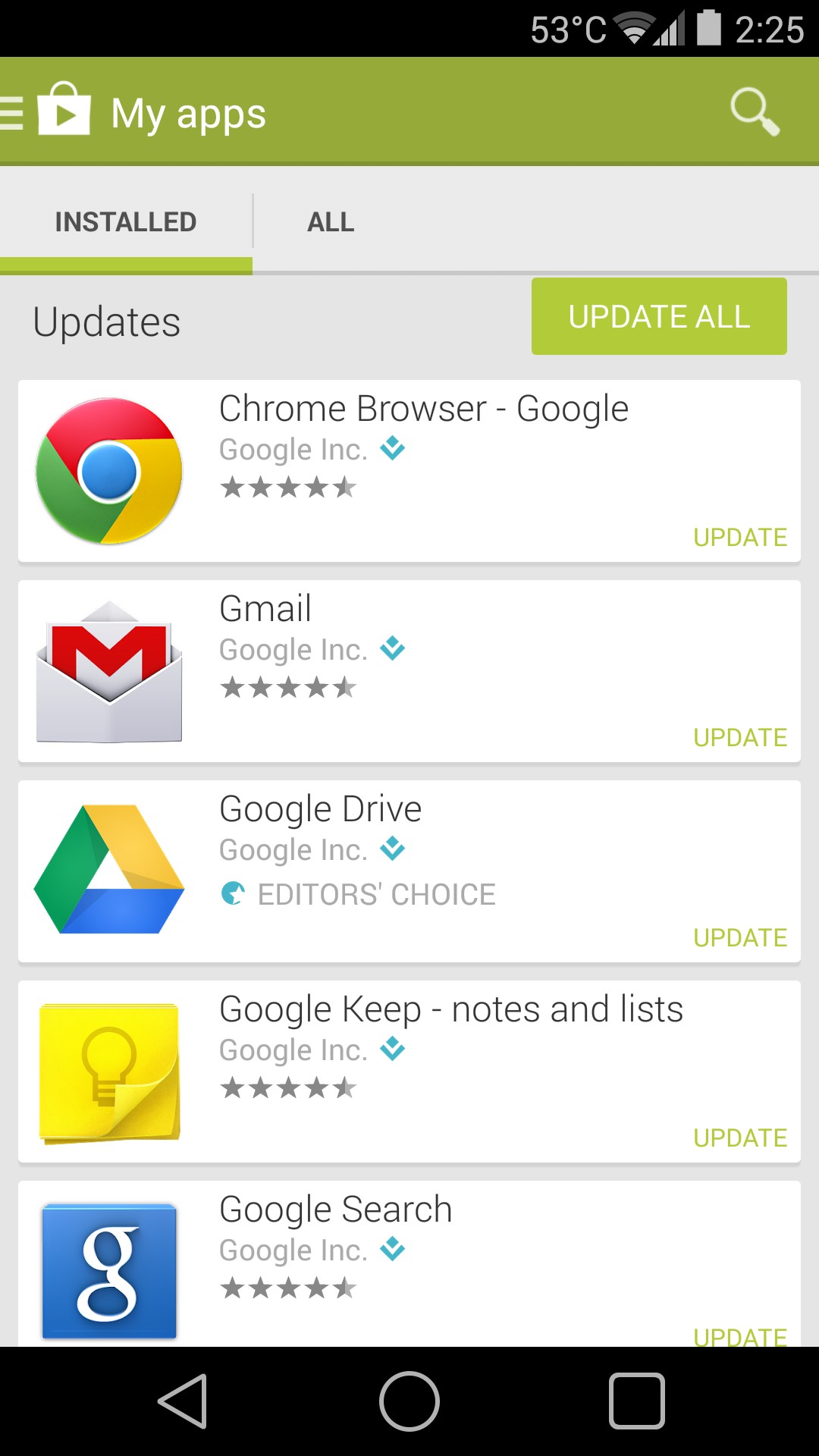 Google Apps Update