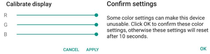 Android N Feature Calibrate Screen