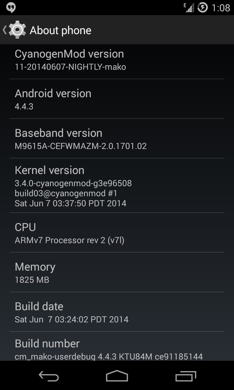 CyanogenMod 11 Nightly