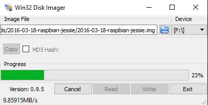 Raspberry Pi 3 write image to MicroSD